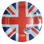 Union Jack Paper Plates Party Tableware 8pk Street Party flag Olympics Team GB