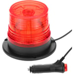 Primematik - Lampe stroboscopique à led rotative d'urgence pour voiture avec prise et interrupteur d'allume-cigare 10 v rouge