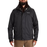 Marmot Homme Precip Eco Jacket, Veste Imperméable, Veste de Pluie Légère à Capuche, Imperméable Coupe-Vent, Coupe-Vent Respirant, Adapté pour la Course et la Randonnée, Black, M