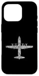 Coque pour iPhone 16 Pro Lettres de l'alphabet phonétique de l'aviation C-130 en forme d'Hercules