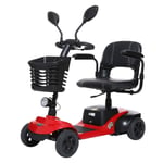 FTFTO Home Accessories Elderly Disabled 4-Wheel Electric Travel Scooter for Adults Includes Challenger Mobility Rear Basket Amp Cup Holder