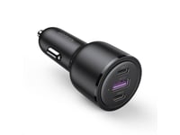 Ugreen Automobilinis Ikroviklis 2X Usb Type C / 1X Usb 69W 5A Power Delivery Quick Charge Juodas (20467)