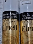 2 x LOREAL ELNETT HAIRSPRAY EXTRA STRONG HOLD 300ml FREE UK DELIVERY 