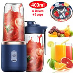 Electric Juice Maker Portable Blender Smoothie Mini Juicer Fruit Machine 400ml