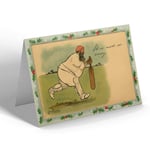 CHRISTMAS CARD - Vintage Cricket Humour - It Is Not So Easy (W G Grace)