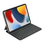 HOU Étui Clavier Bluetooth, Portable, Angle réglable pour iPad 10e génération, français AZERTY, Clavier Intelligent pour iPad 10-A2696/A2757/A2777, étui de réveil/Veille Automatique, Noir