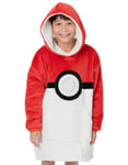 Pokemon Red Pokeball Large Graphic Blanket Hoodie Unisex Kids