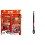 Milwaukee Shockwave 4932492008 Impact Duty Bit Set (TX, PZ, PH, HEX, TXBO, Accessories for Impact Wrenches and Screwdrivers) 75-Piece & Electric Tools 48-32-4532 Bit Impact Locking Holder 6In