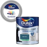 Ma Couleur Sur-Mesure par Dulux Valentine – Peinture Intérieure Murs, Plafonds, Boiseries - Palette Naturelle, Cuisine & Bain Satin, Bleu Paon , 0,75 L