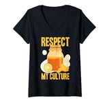 Womens Respect my Culture - Kombucha Tea V-Neck T-Shirt