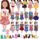 18PCS Clothes Outfit for 6inch Chelsea Dolls, Doll Accessories Including 12 PCS