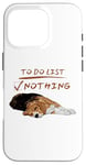 iPhone 16 Pro Cute beagle lazy sleeping Dog Lover to do list nothing Case