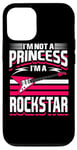 Coque pour iPhone 12/12 Pro Je ne suis pas une princesse, je suis une rockstar, guitariste Rock n Roll