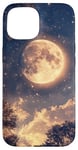 Coque pour iPhone 15 Soleil Lune Etoiles Ciel Nuit Céleste Nuit Étoilée