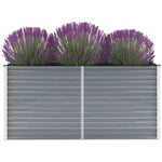 Maisonchic - Jardinière, Bac à fleurs, Lit surélevé de jardin acier galvanisé 160x40x77 cm gris pjhr32817