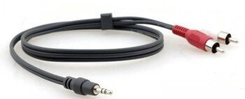 KRAMER C-A35M/2RAM-6 3.5MM STEREO AUDIO TO TWO RCA (MALE - MALE) CABLE (6') 1.8M