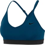 Nike Indy, Soutien-Gorge de Sport avec Soutien léger Femme, Bleu Valériane / / Noir Blanc, L