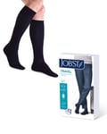 Jobst Travel K1 Kne støttestrømpe sort str 41 1 par