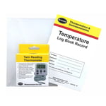 Temperature Log Book + Wallet + **FREE** Digital Fridge Thermometer - 22/497/3