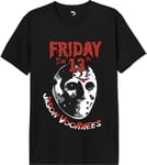 Friday the 13th Men's Uxfridmts001 T-Shirt, Black, XS