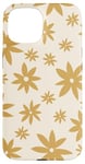 Coque pour iPhone 15 Beige Tan Neutre Motif floral moderne