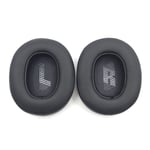 Earpads Coussinets de Rechange Coussinets d'oreille Oreillette de Remplacement Coussins en Mousse pour Casque JBL E55BT Quincy E55BT Cache-oreilles Bluetooth Type A Imprimé LR, Noir