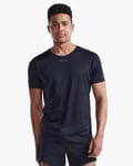 2XU Mens Light Speed Tech Tee, Black/Black Reflective, S