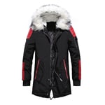 Doudoune Homme Hiver Outwear Blouson Sport Chaud Manteau Militaire Parka Fausse Fourrure Avec Coupe-Vent Vêtement Masculin