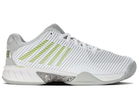 K-Swiss Performance Femme Hypercourt Express 2 Chaussures de Tennis, White/Gray Violet/Lime Green, 38 EU