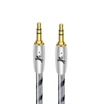 Câble Jack Audio 3.5Mm 1/8"" Mâle Vers Mâle[0.5M] Cable Aux Hifi Stéréo Nylon Tressé Câble Auxiliaire Voiture Pour Ipod, Iphone, Tv, Mp3, Ordinateur Portable, Écouteurs-0.5 Mètre[VID062226]