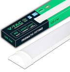 V-TAC Réglette LED Linéaire 120 cm - 40W - Chip Samsung - Haute Luminosité - Plafonnier Lampe Rectangulaire 4300 Lumen IP20 pour Plafond, Garage, Magasin - Tube Led - Lumière 4000K Blanc Neutre