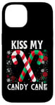 Coque pour iPhone 14 Kiss My Candy Cane Fight Naughty Ugly Pull de Noël