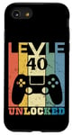 iPhone SE (2020) / 7 / 8 Level 40 Unlocked: Vintage Video Game Controller 40 Birthday Case