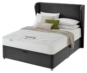 Silentnight 1000 Pkt Mem Double Ottoman Divan Bed - Charcoal