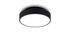 Luna taklampe utendørs 26 cm 2700/3000/4000 Kelvin 13,5W IP44 - Dimbar - Svart