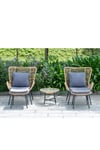 Malmo Rattan Outdoor Balcony Patio Set - 2 Seats