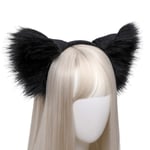 Animal Fox Cat Ears Hårband Halloween Fest Kvinnors Kostym Hårkläder Cosplay Kostym Hår Tillbehör (Peruker Ingår Ej) Vit