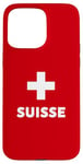 iPhone 15 Pro Max Switzerland Flag Suisse Swiss Schweiz White Red Case