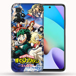 Cokitec Coque pour Xiaomi Redmi 10 Manga My Hero Academia Affiche Multicolore