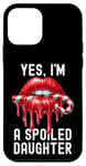 Coque pour iPhone 12 mini Yes I'm A Spoiled Daughter. Bâton de sucre d'orge amusant pour Noël