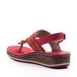 Women Wedge Sandals Lightweight Fashion Block Color PU Stick Strap Anti Skid Beach Casual Summer Plus Size 42 Ladies Flip Flop Sandals Red