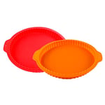 2 Pièces Moule à Gâteau aux Fruits en Silicone Rond pour Tartes Gâteaux Pudding Cake Molds Moule à Gâteaux Rond Antiadhésif Résistant Chaleur Utilisé pour la Cuisson de Mariage Anniversaire Noël