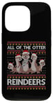 Coque pour iPhone 13 Pro All Of The Otter Pull de Noël avec motif de loutre