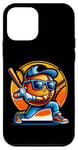 Coque pour iPhone 12 mini Baseball Orange Style Avec Attitude