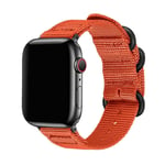 SKALO Nato-ranneke Nylon Apple Watch Series 4-6 44mm - Oranssi