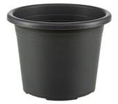 Dehner Pot de Fleurs cylindrique - Résistant au Gel, aux UV et aux intempéries - Pot de Fleurs recyclé - Environ 50 cm de diamètre - Hauteur 36 cm - en Plastique - Anthracite