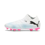 PUMA Men Future 7 Match Fg/Ag Chaussures de football, Puma White Puma Black Poison Pink, 47 EU