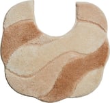 Grund Tapis de Bain, Ultra Doux et Absorbant, Antidérapant, 5 Ans de Garantie, Carmen, Tapis de WC avec Découpe 55x50 cm, Beige