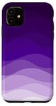 Coque pour iPhone 11 Simple dégradé violet ondulé