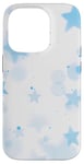 Coque pour iPhone 14 Pro Esthétique Bleu Clair Aura Stars Star Girl